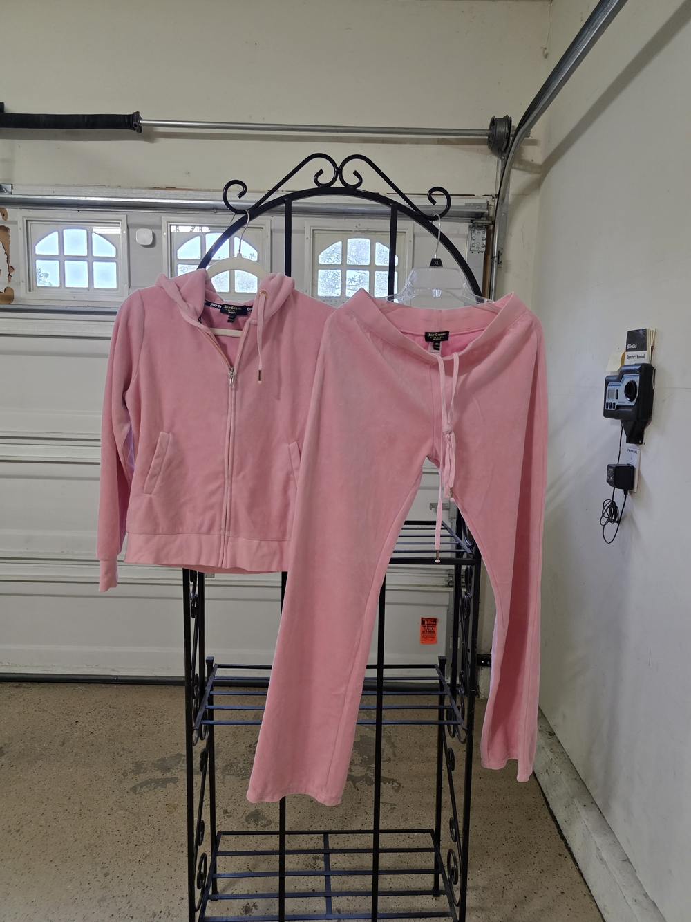 Juicy Couture Pink Velour Hoodie - Black Label